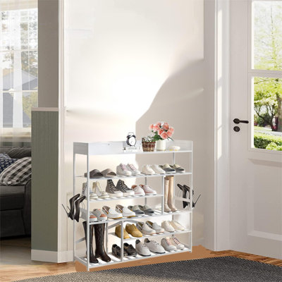 24 Pair Solid Wood Shoe Rack