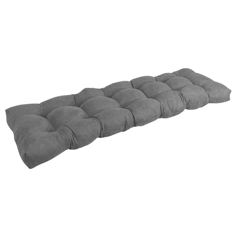 Coussin de siège en microsuède pour l'intérieur, Gris acier, L 60 po x P 19 po