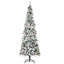 Arbre de Noël artificiel enneigé 7,5 pi avec 600 branches de pin réalistes, pommes de pin, baies rouges, ouverture automatique, vert-1286590327