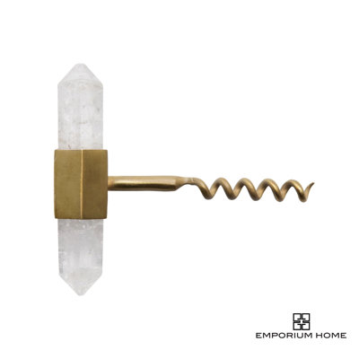 Emporium Home Emporium Home Crystal CorkscrewSatin Brass