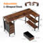Bureau en L de 55 pouces avec prises de courant, 3 tiroirs, tablettes pour jouer, coin bureau, bureau à domicile, bureau-1158439246-1158439243