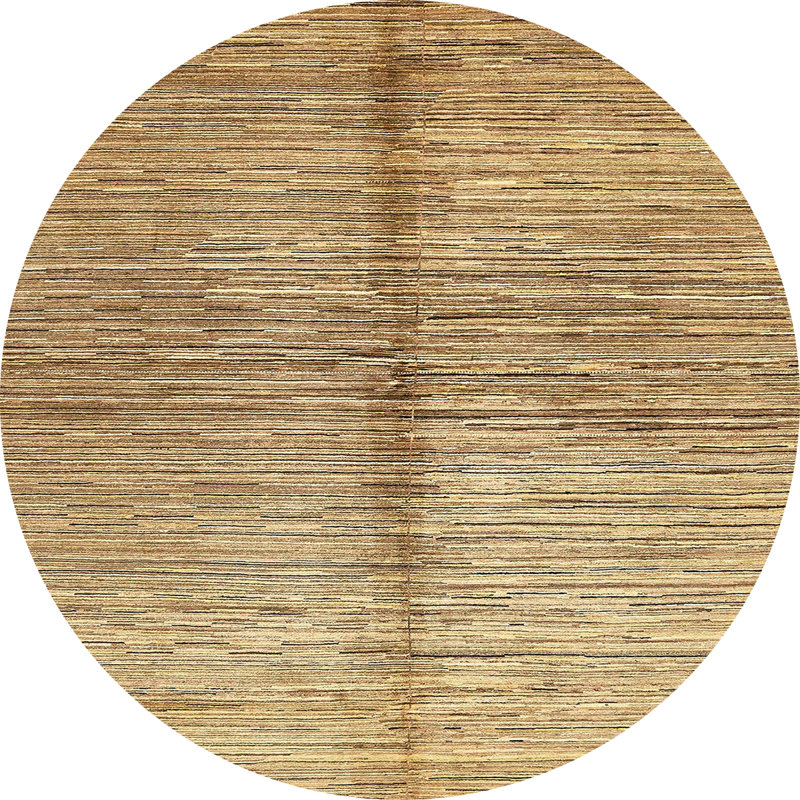 Tapis abstrait à motif abstrait moderne, Rond 3 pi