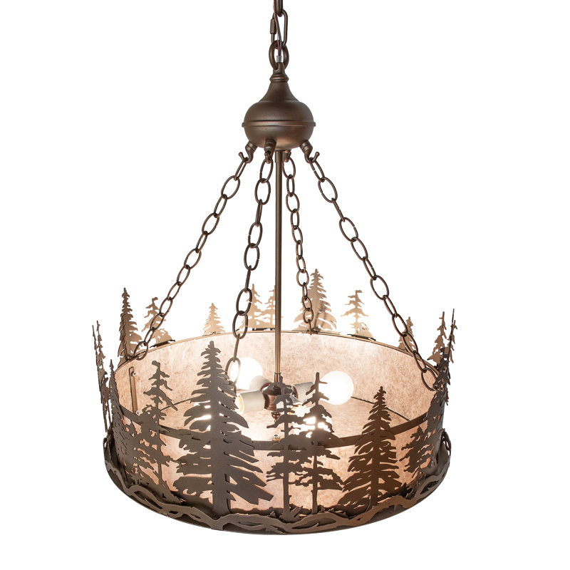 23" Wide Tall Pines Inverted Pendant