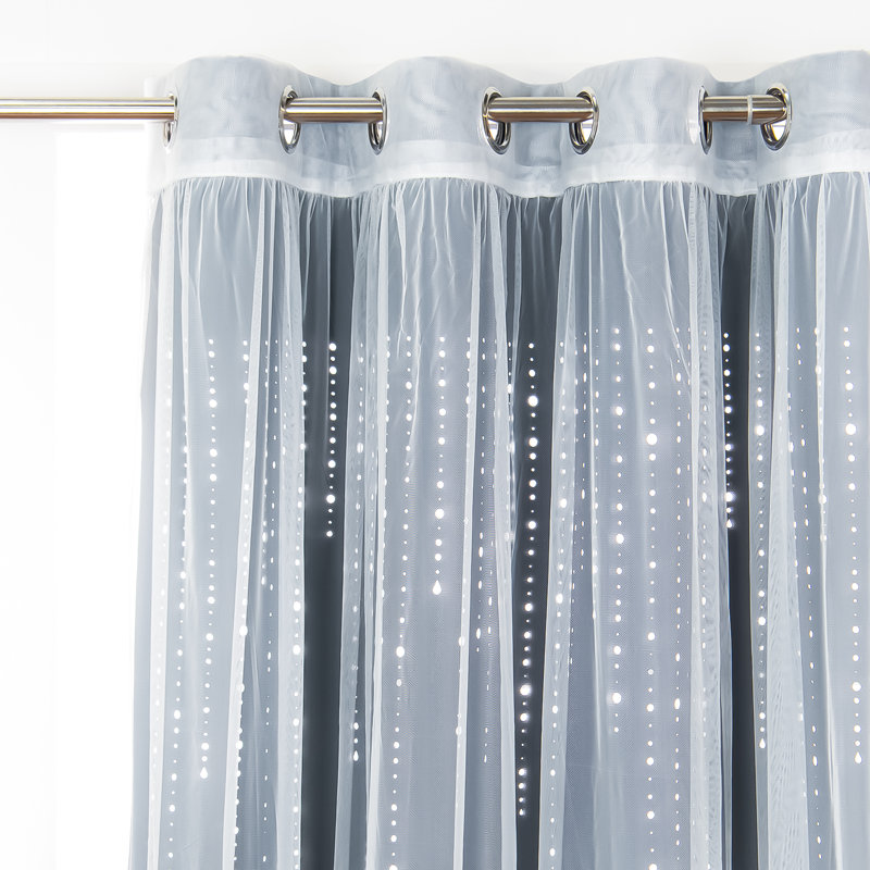 Exzavion Room Darkening Curtain, Navy