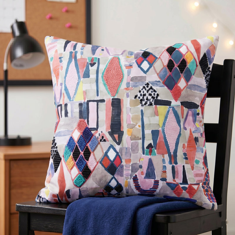 Coussin, Carré 18 po, Polyester
