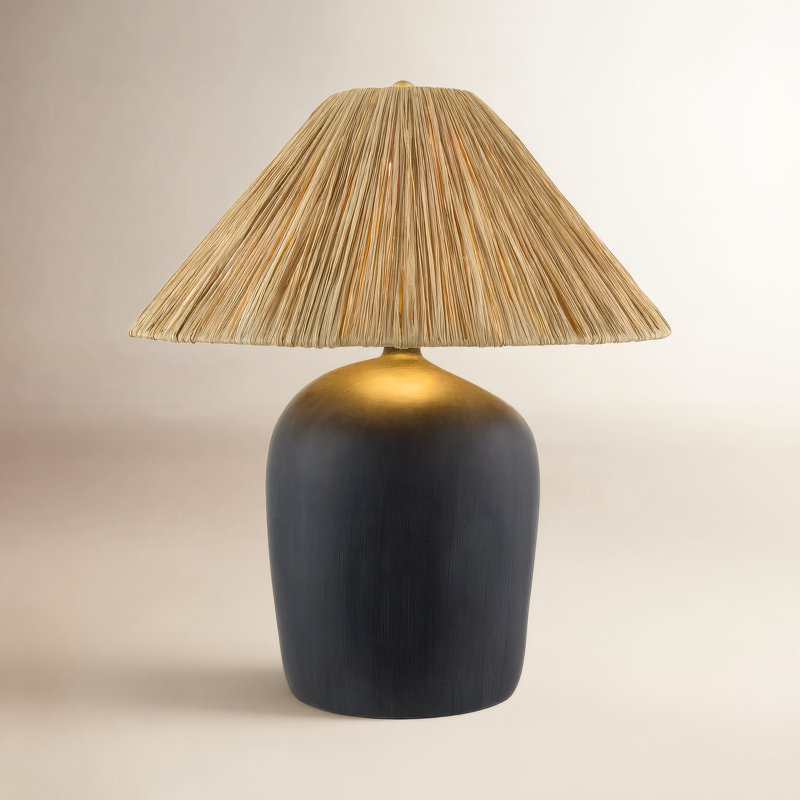 Danica Table Lamp, Black, Seagrass Empire