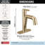 Nicoli Brushed Gold Bathroom Faucet with Sprayer, Single Hole Bathroom Sink Faucet with Pull Out Sprayer for Vanity, Push-Pop Drain, Champagne Bronze-105354281