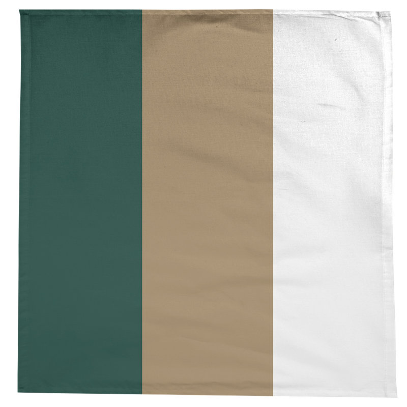 Nappe mélange de coton à rayures Mississippi Rebellion, Michigan Warrior - vert / or / blanc