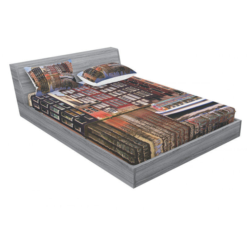 Microfiber Sheet Set, Queen Sheet Set with Fitted Sheet