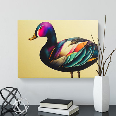 Duck Watercolour Art - Wrapped Canvas