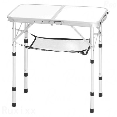 2Ft Folding Portable Camping Table Aluminum Outdoor Table Adjustable Height