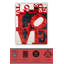 Tapis rouge lavable All You Need Is Love-120333610