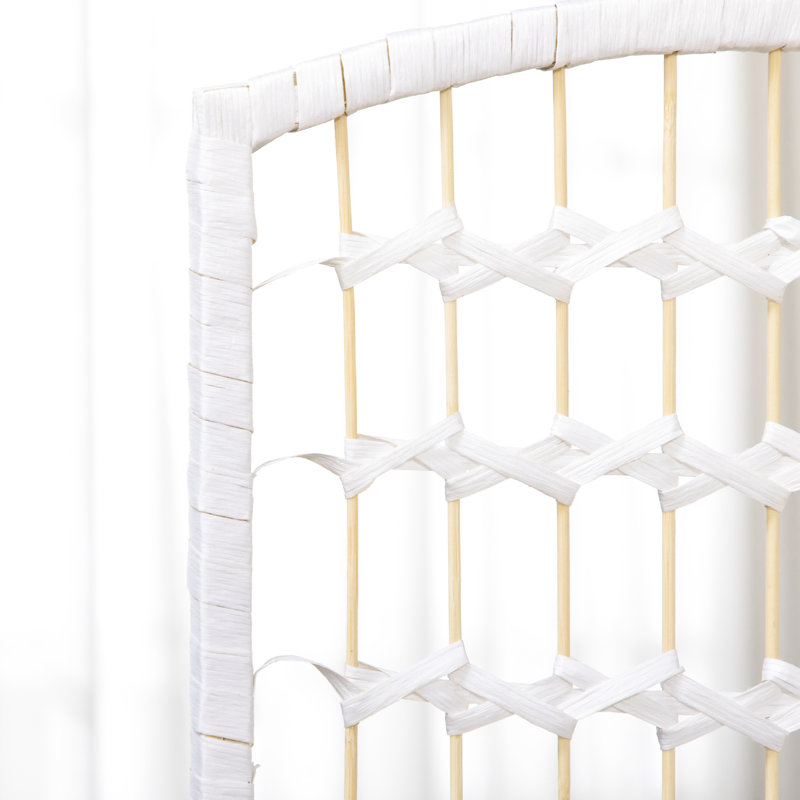 Cloison pliante à 3 panneaux, écran d'intimité de 5,6 pi, cloison en fibre blanche pour la maison, le bureau, décorative et polyvalente