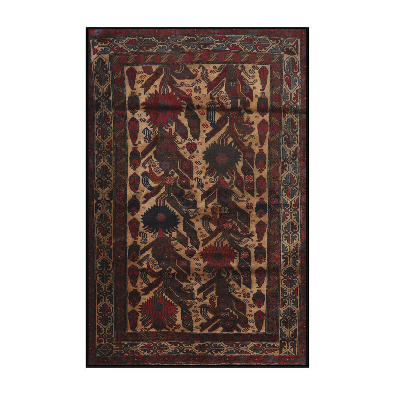 Tapis rouge à motif sud-ouest, Rectangle 6 pi x 9 pi