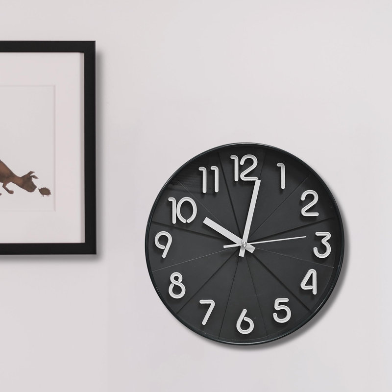 Briella Wall Clock, Black