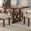 7 pièces au design contemporain: fini cerisier, table rectangulaire avec rallonge et 6 chaises rembourrées: - côté tonique