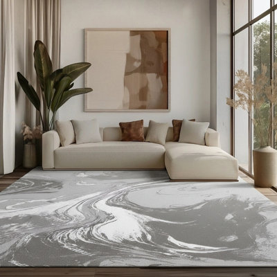 Tapis noir / gris / ivoire / beige Galaxy Series