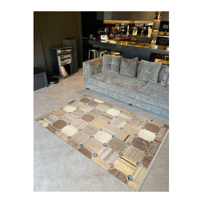 Tapis décoratif multicolore à motif tressé Northern Collection