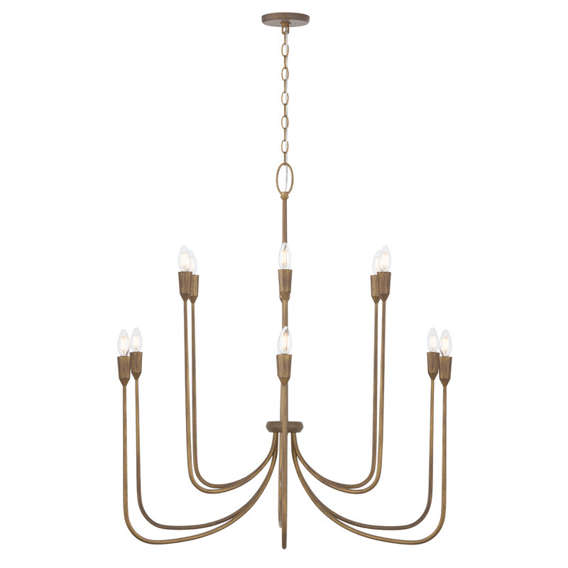 40" W x 38" H 12-Light Chandelier in Mystic Bronze