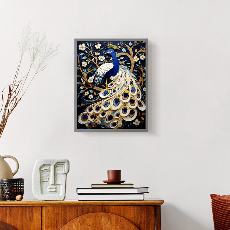 ANIMALS Series CCIX  -Premium Framed Print -Ready to Hang - No Nails Required, Grey, 11" H x 9" W