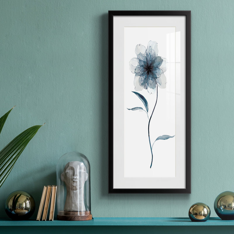 Peinture sur papier encadrée, Noir