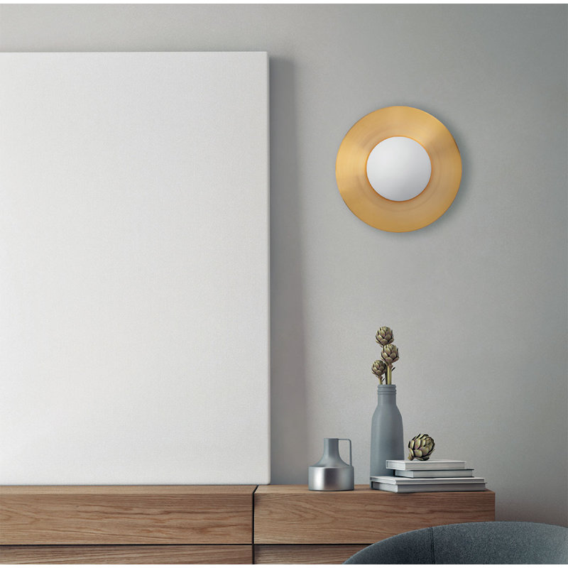 Columbus Flush Mounted Sconce, 30cm H x 30cm W x 15cm D