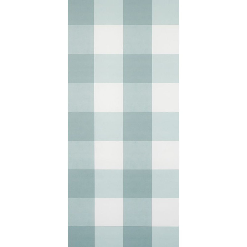 Willa Check Large Wallpaper, Seaglass