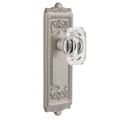 Grandeur Windsor Plate Passage with Baguette Crystal Door Knob