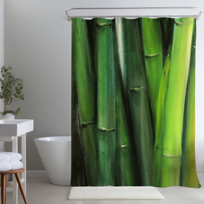Shower Curtain LA96 – Polyester Shower Curtain, Dye Sublimation Print, 71" W × 74" L