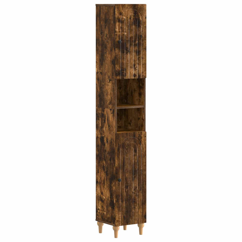 Linen Cabinet, Smoked Oak