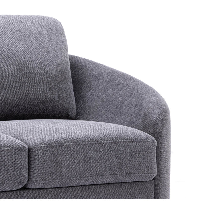 Yuina Gray Linen Loveseat