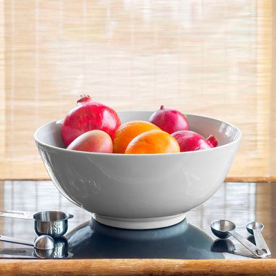 Bol décoratif en porcelaine blanche 14 "