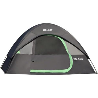 Tente de camping pour 2 personnes, facile à installer en 3 minutes, Pu1500mm imperméable avec dessus et porte en filet avec ventilation, tente familiale légère de 4,4 lb avec sac de transport et poches de rangement intérieures et crochet