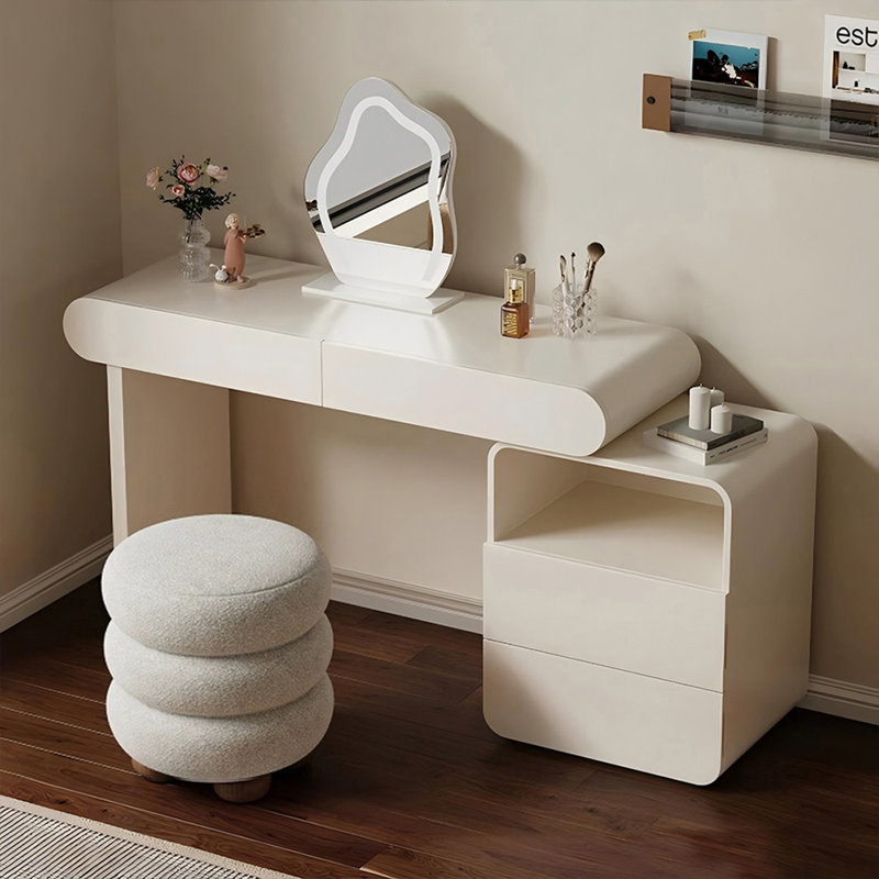 Makeup Vanity with Light mirror,4 drawers,1 chair