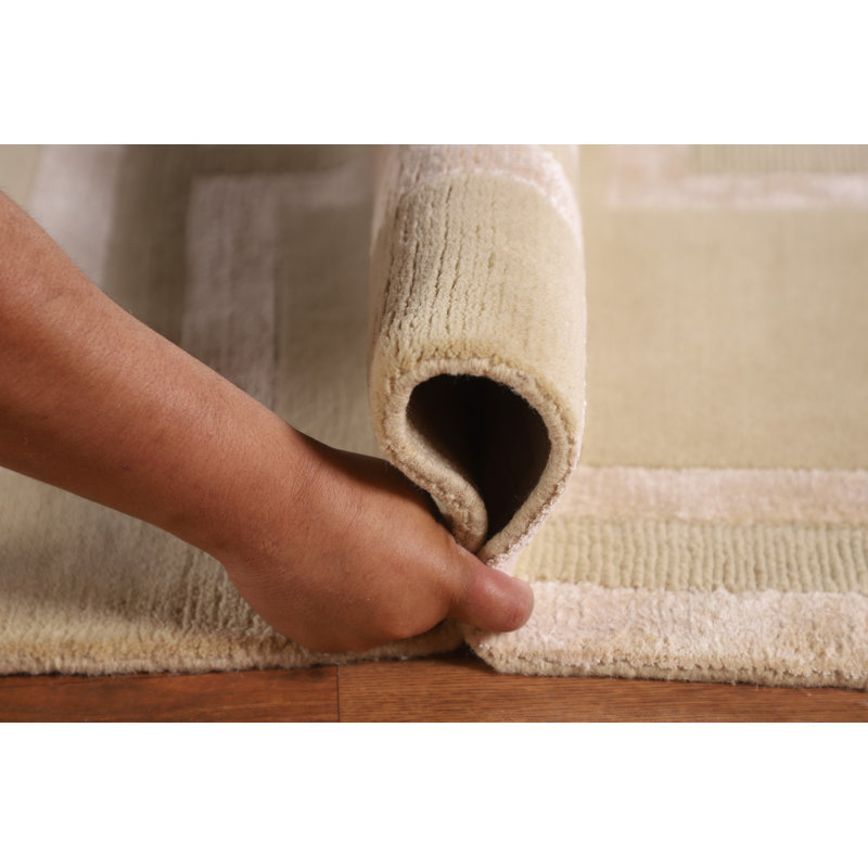 Tapis géométrique moderne fait à la main 10 x 14 po