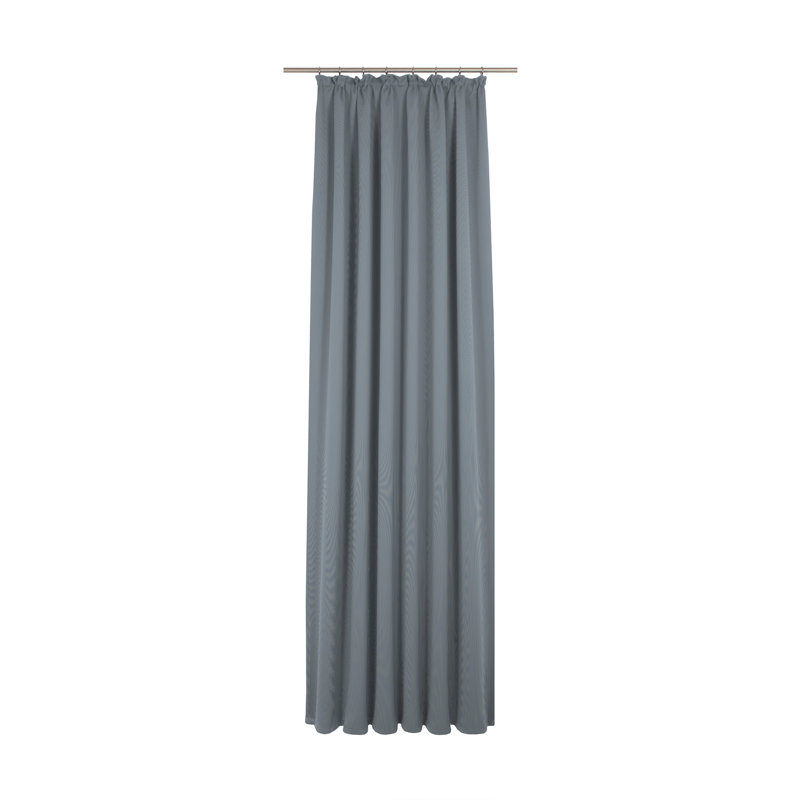 Uni Collection Light 100% Cotton Opaque Pinch Pleat Single Curtain Panel, 142cm wide x 295cm high, Royal blue