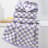 Hand Towels for Bathroom 4 Pack, Checkered Hand Towel Set,Lilac