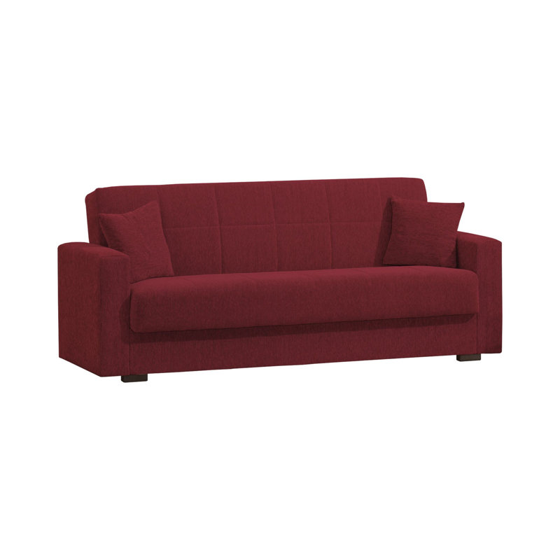 Pinto 3 Seater Clic Clac Sofa Bed, Red