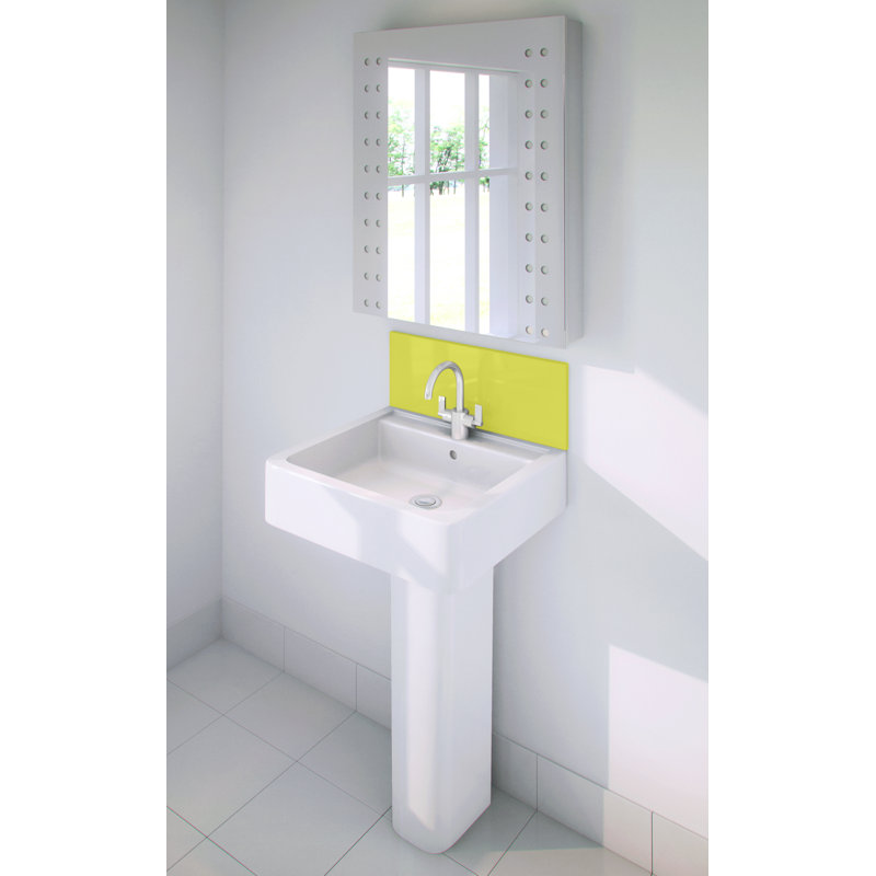 20cm W x 60cm L Glass Peel and Stick Panel, Yellow
