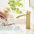 Brushed Gold Bathroom Valve - Cartridge Type, Contemporary Sink Aluminium Alloy Plumbing Faucet Control,