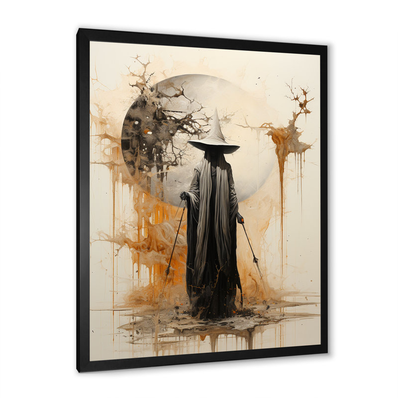 Minimalisme sorcières IV - Imprimé, H 44 po x l 34 po x P 1,5 po, Cadre simple noir