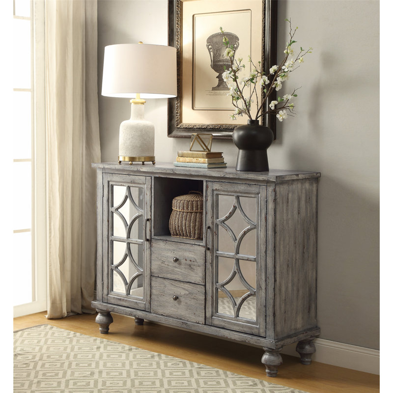 Stunning Console Table with Open Compartment Storage, Blending Rustic Charm and Modern Elegance for Any Room