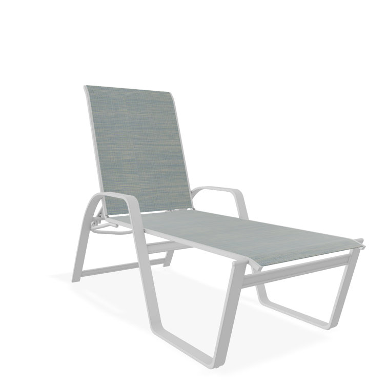 Holna Outdoor Rust-Resistant Metal Chaise Lounge