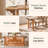 Farmhouse 70.9" Solid Wood Rectangular Dining Table with Curved Legs for 6