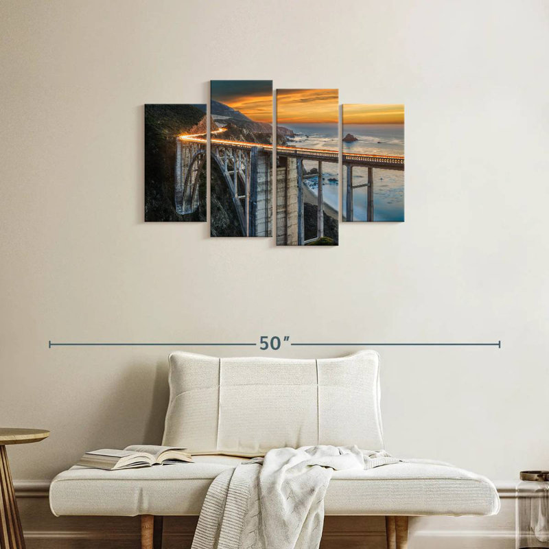 Lilie Bixby Bridge Seascape, 22" H x 36" W