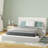 Haden Lambswool Boucle Platform Bed Frame With Metal Frame-1892931685
