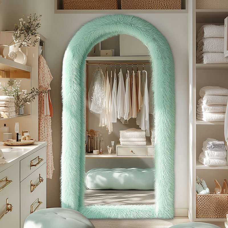 Jezell Arch Mirror, 63" x 24", Green
