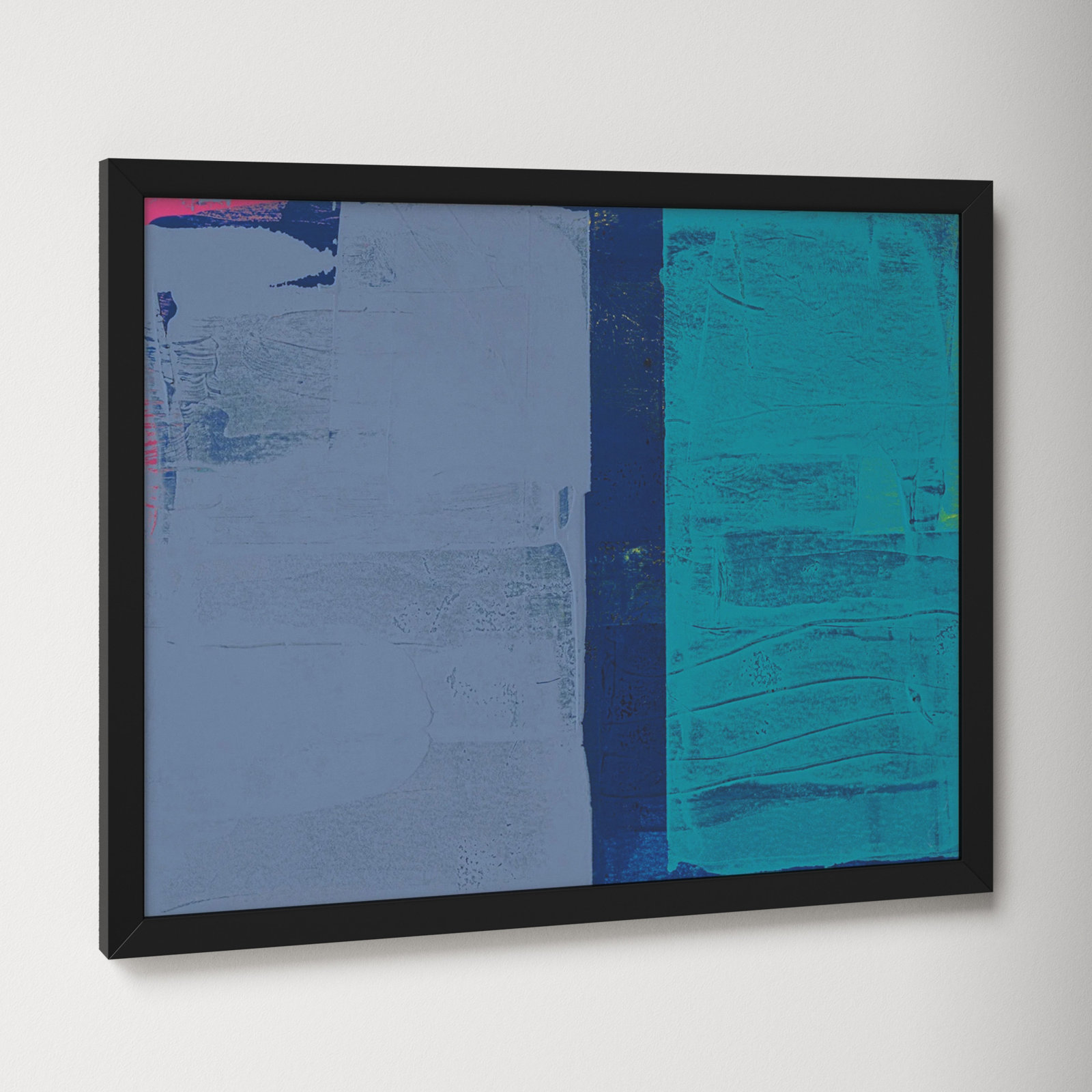 Bold in Blue "Bold in Blue 2" Print, Black Framed, 16" H x 20" W x 1.38" D