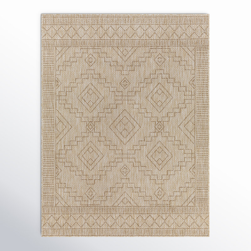Bronwyn Oriental Indoor / Outdoor Rug, Rectangle 5'3" x 7'