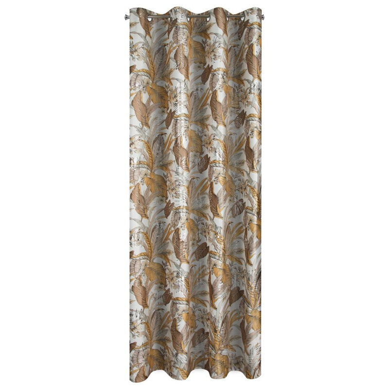 Ramires 100% Polyester Blackout Curtain Single Panel